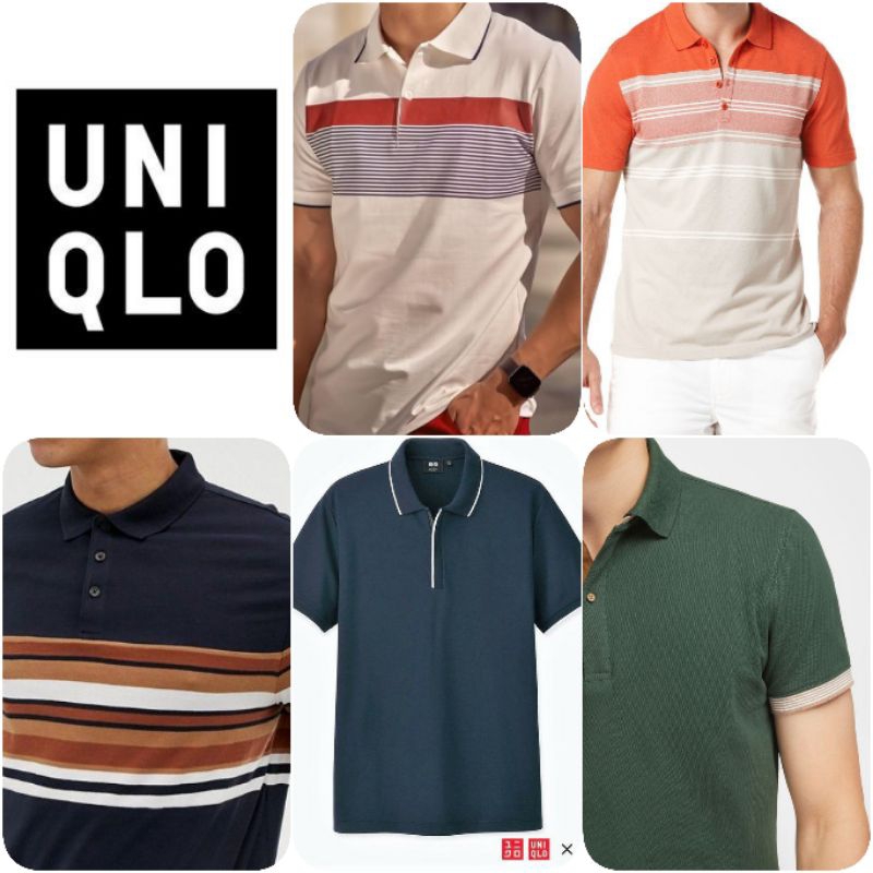 kaos polo kerah pria Uniqlo