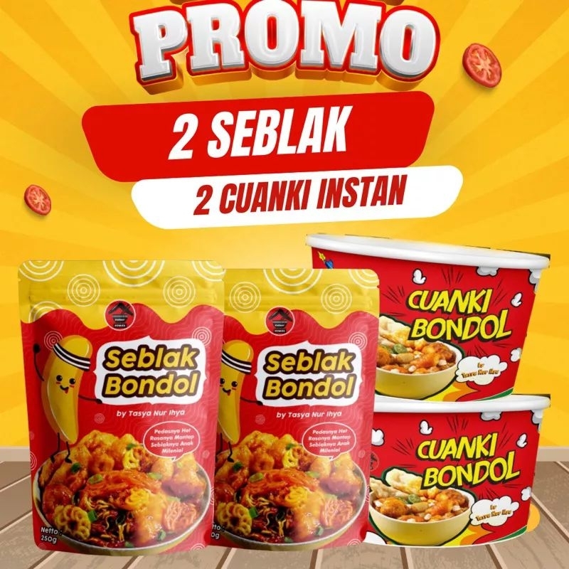 

Bundling paket hemat 2 seblak dan 2 cuanki