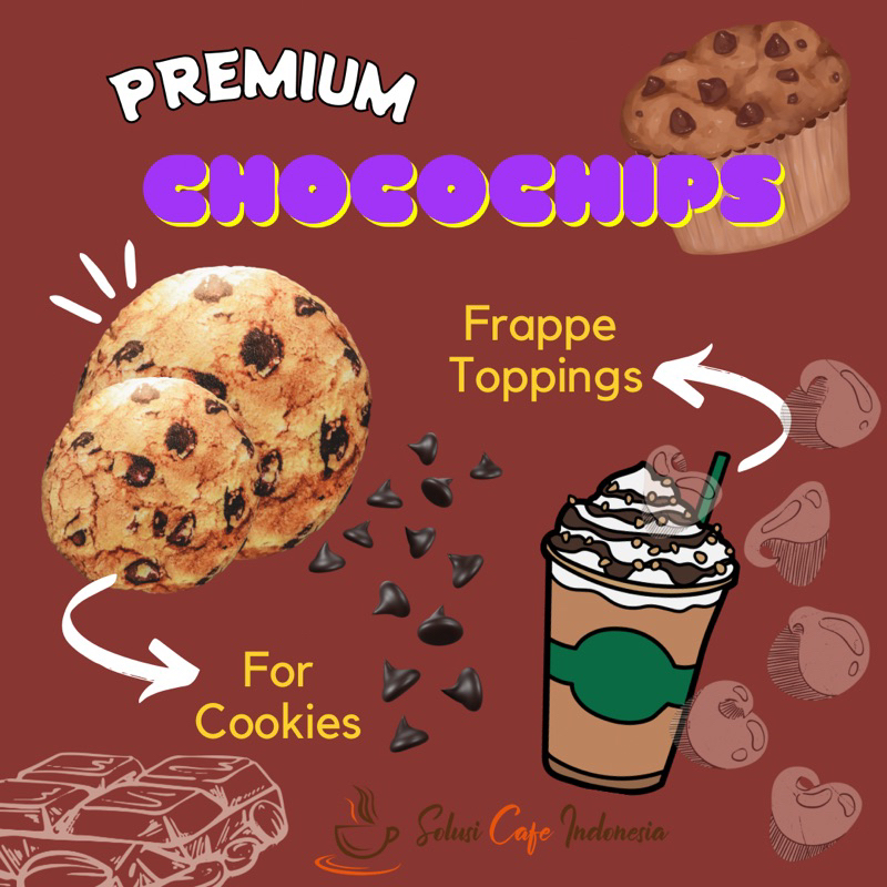 

Premium Chocochips 1kg Choco Chips Solusi Cafe Indonesia