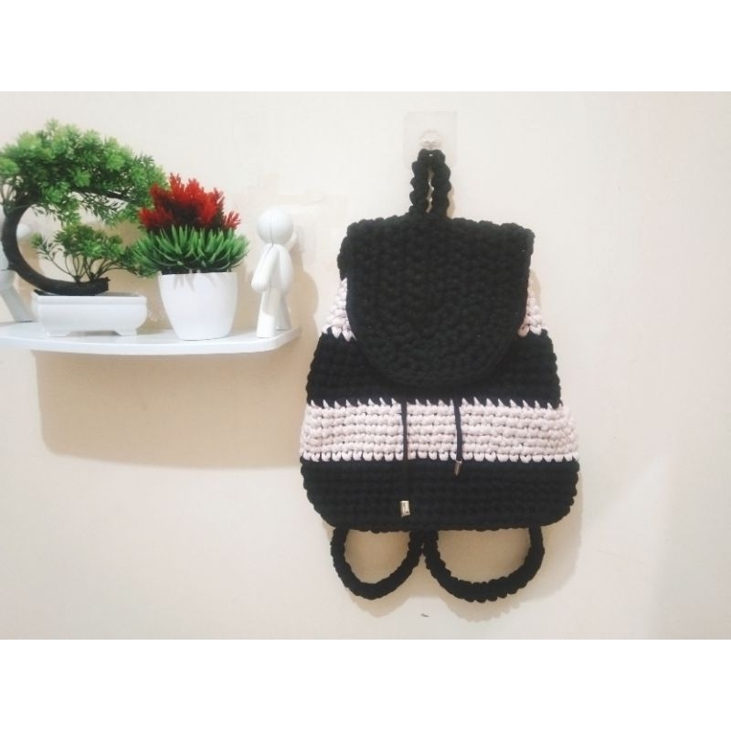 Tas Rajut Ransel  Handmade Premium/ Backpack rajut / Ofie Crochet