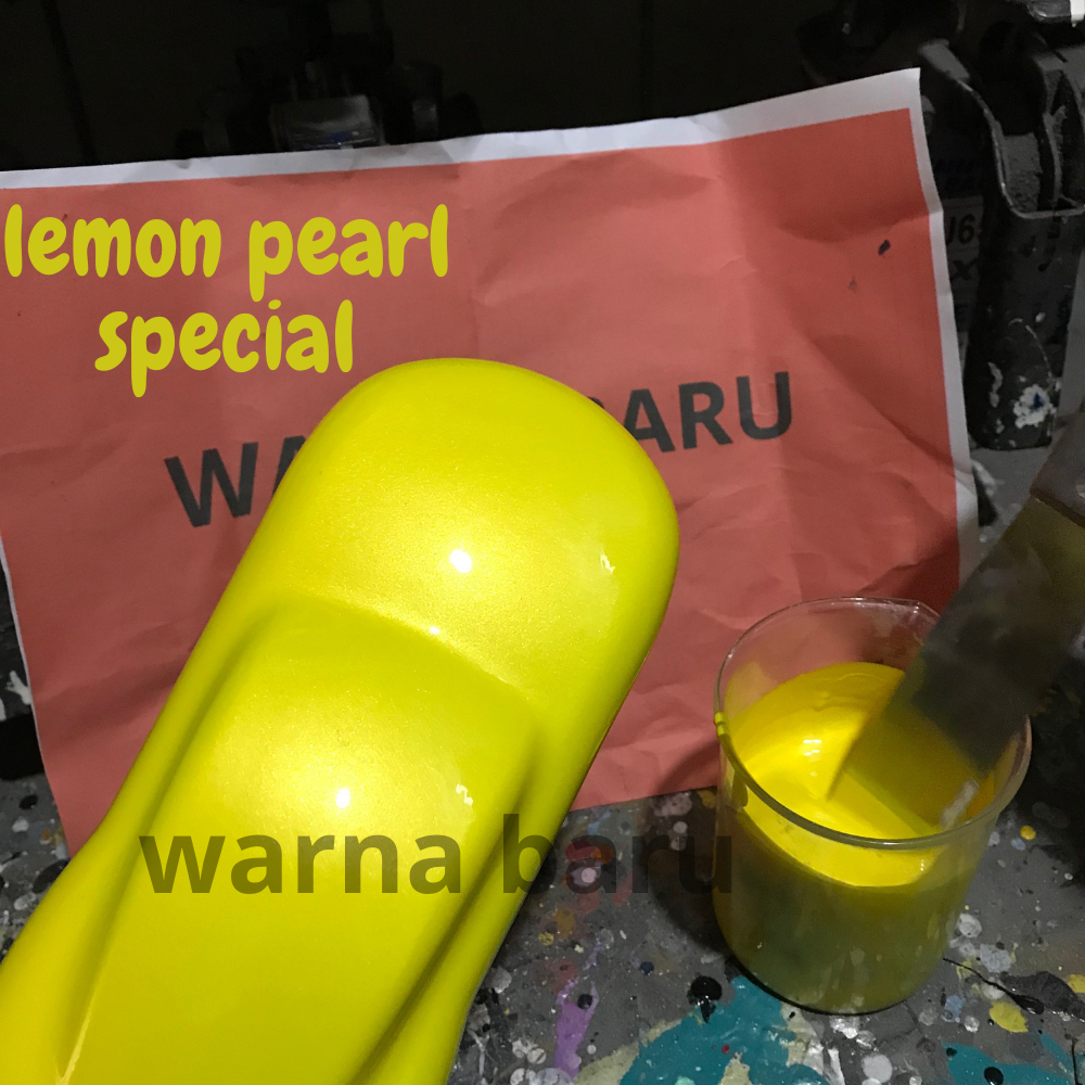 CAT KUNING LEMON pearl PU/ CAT KUNING METALIK TERANG metalik 200ml