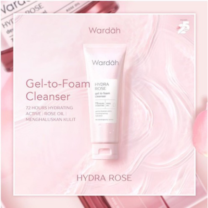 Facial foam wardah Hydra rose