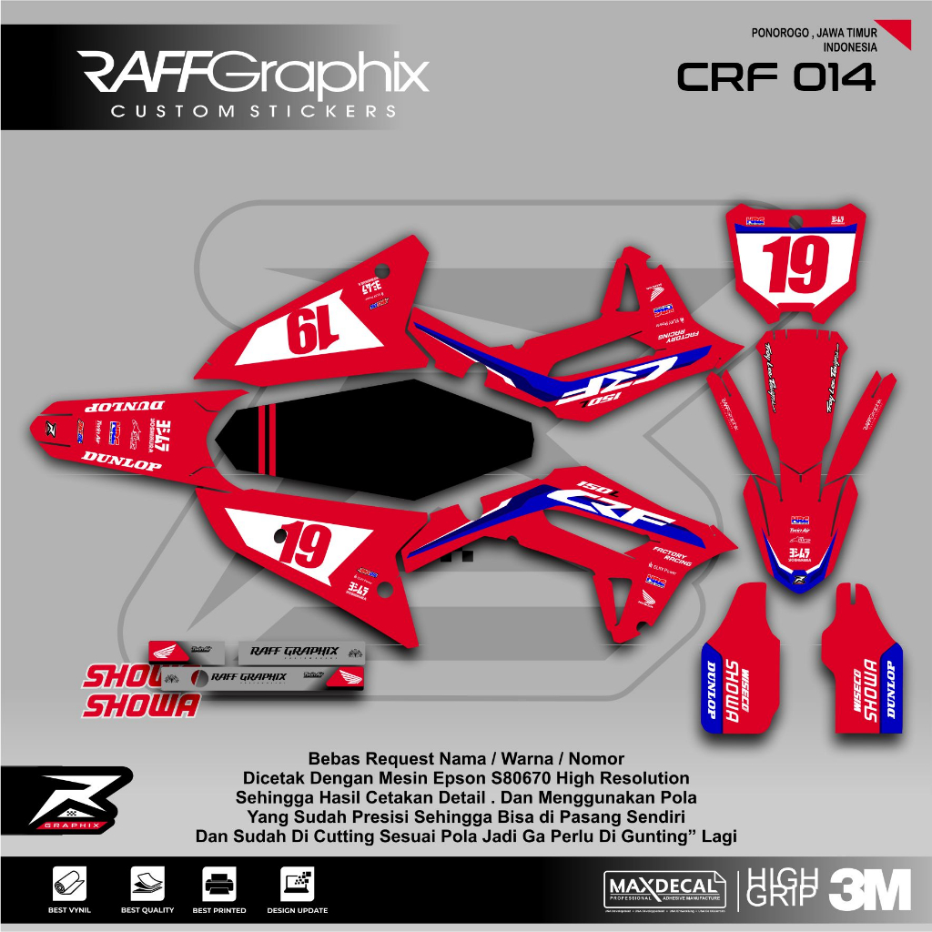 DECAL CRF 150 BODY CRF 450 /DECAL CRF BOY 450 NEW /DECAL CRF 450 SUPERMOTO