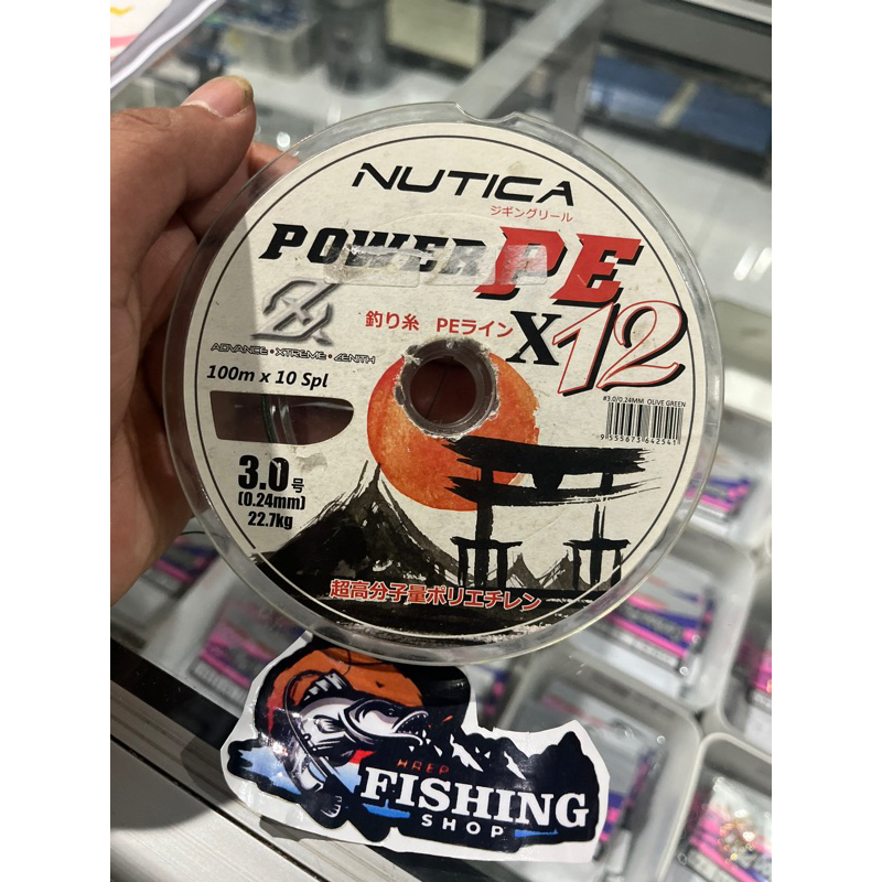 PE POWER X12 NUTICA 0.24 MM, WARNA GREEN, HARGA PER METER