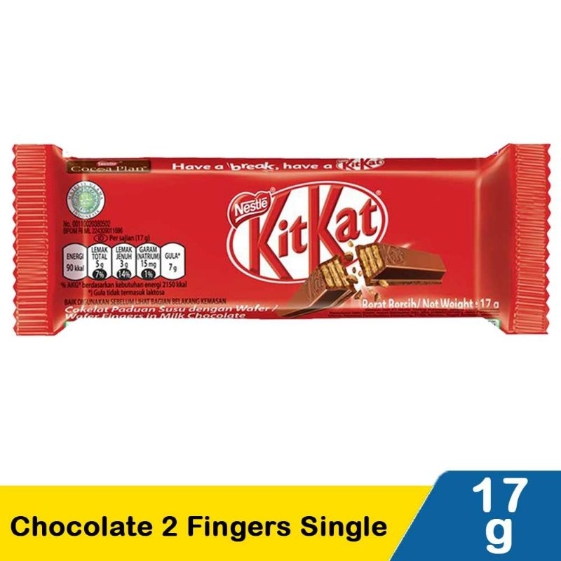 

Kit Kat Chocolate 2 Fingers Single 17G