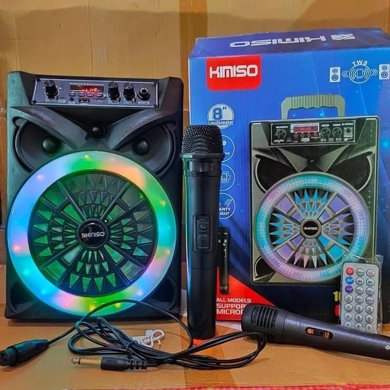Speaker Bluetooth Bass 8 inchi Mic Wireless QS_834