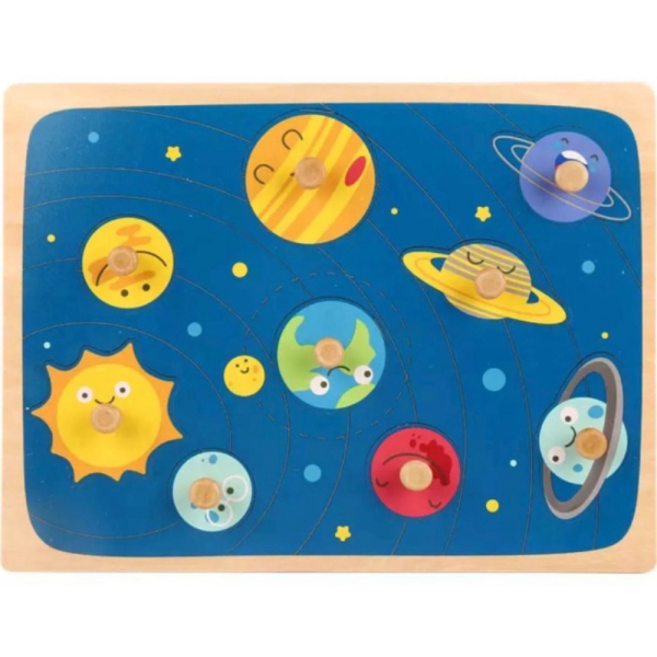 

Mainan Knob Kayu Wooden Puzzle Promo Planet Animal Anak Edukasi Montessori - Murah