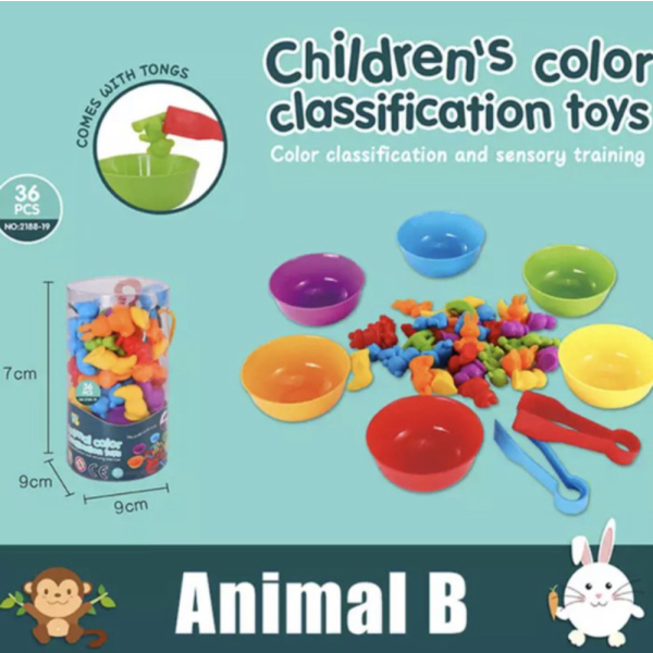 

Jual with Murah - Animals Funny 2 Classification Toy Color and Tweezers FREE Sorting Bowl Sorting