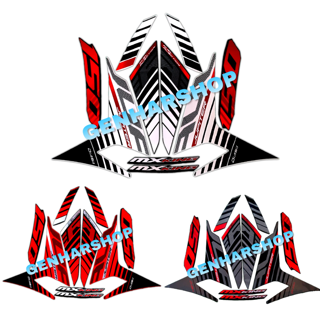 STIKER STRIPING LIS BODY MOTOR YAMAHA JUPITER MX KING 150 2015 SEPASANG STANDAR FULL SET