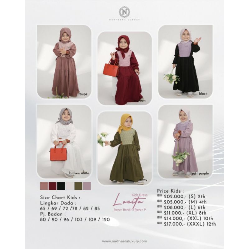 LOCITA KIDS // GAMIS ANAK BY NADHEERA LUXURY