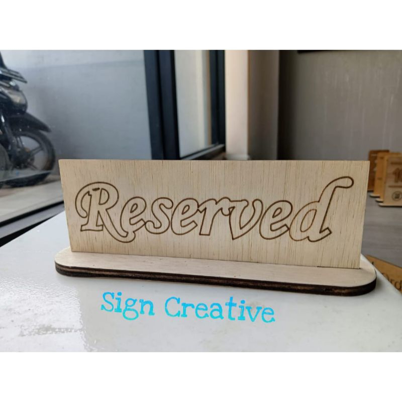 

sign keja restoran reserved /Reservasi
