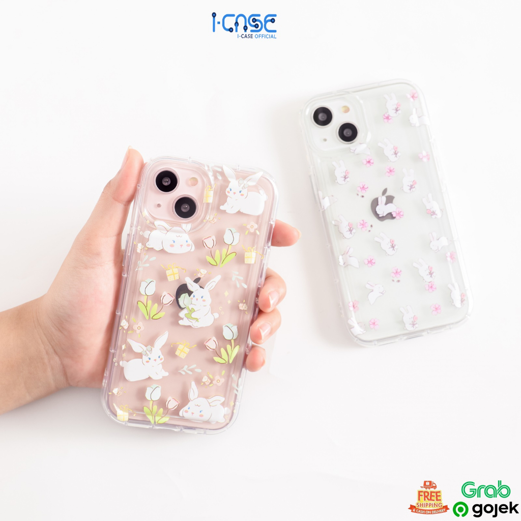 Clear Softcase Rabbit for iPhone X XR XS MAX 11 12 13 14+ 14 Plus Pro Max