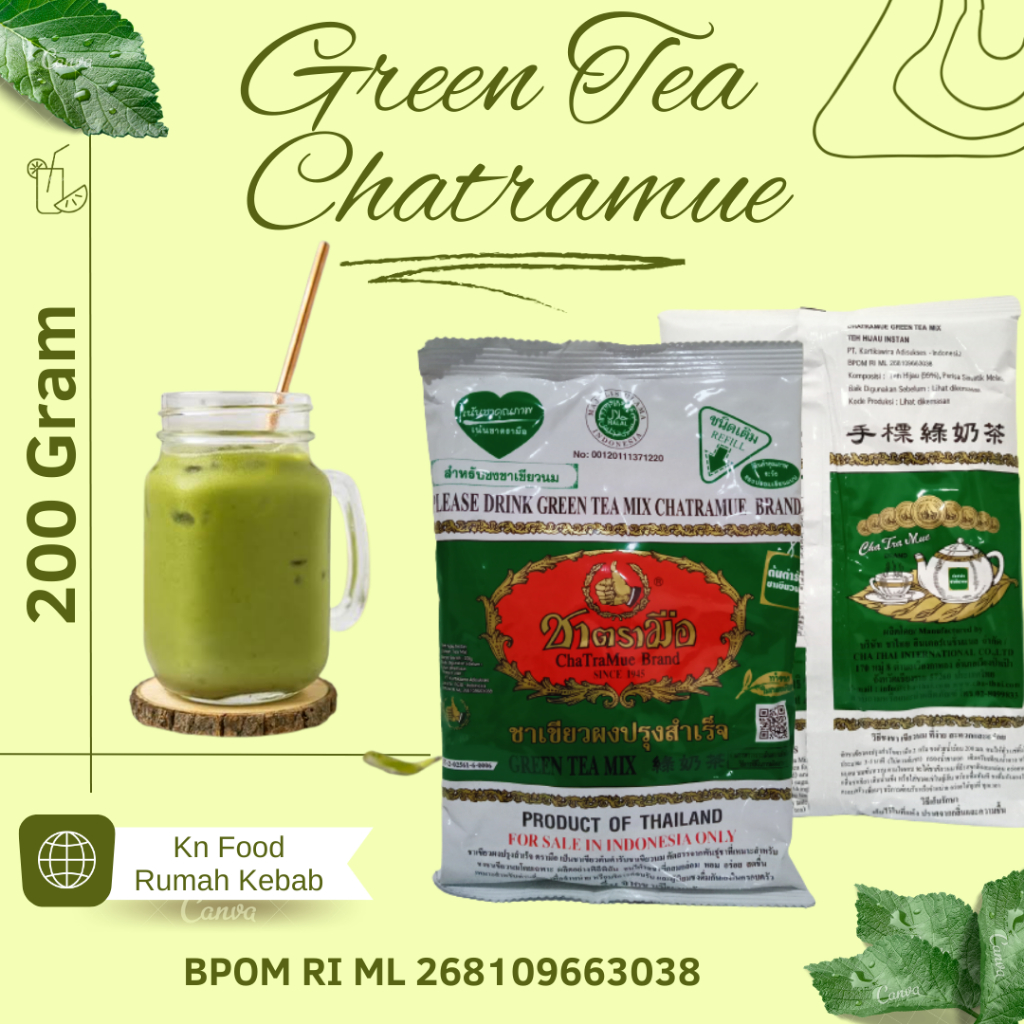 

Thai Green tea mix chatramue Teh Hijau .