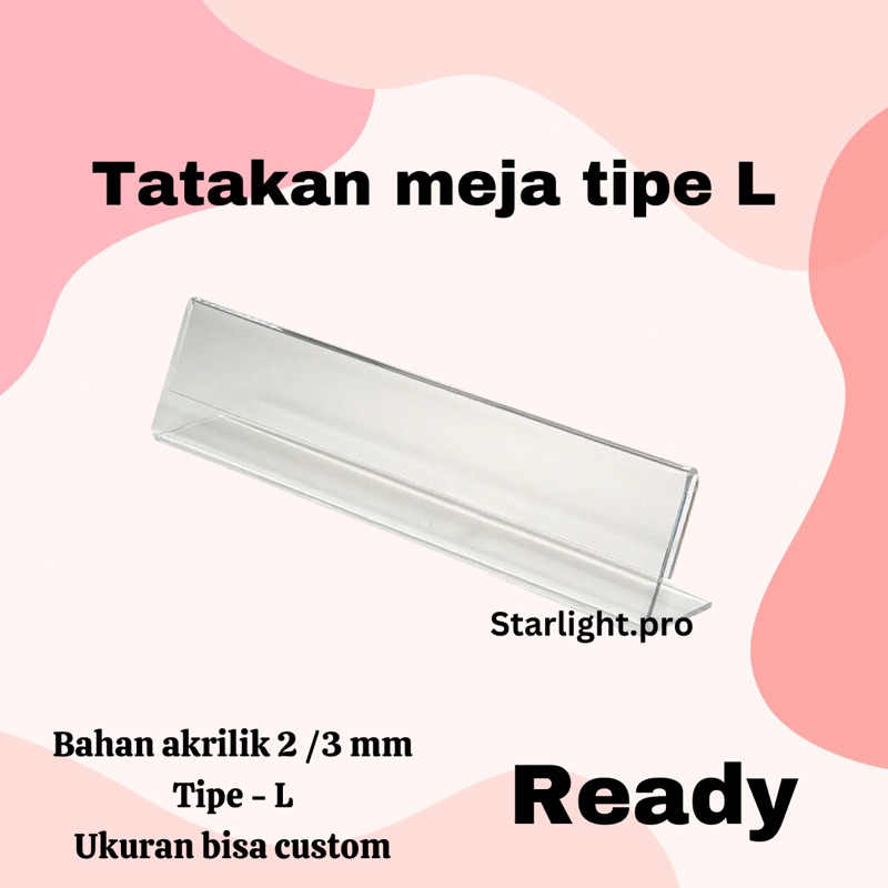 

Tatakan display papan meja tipe L