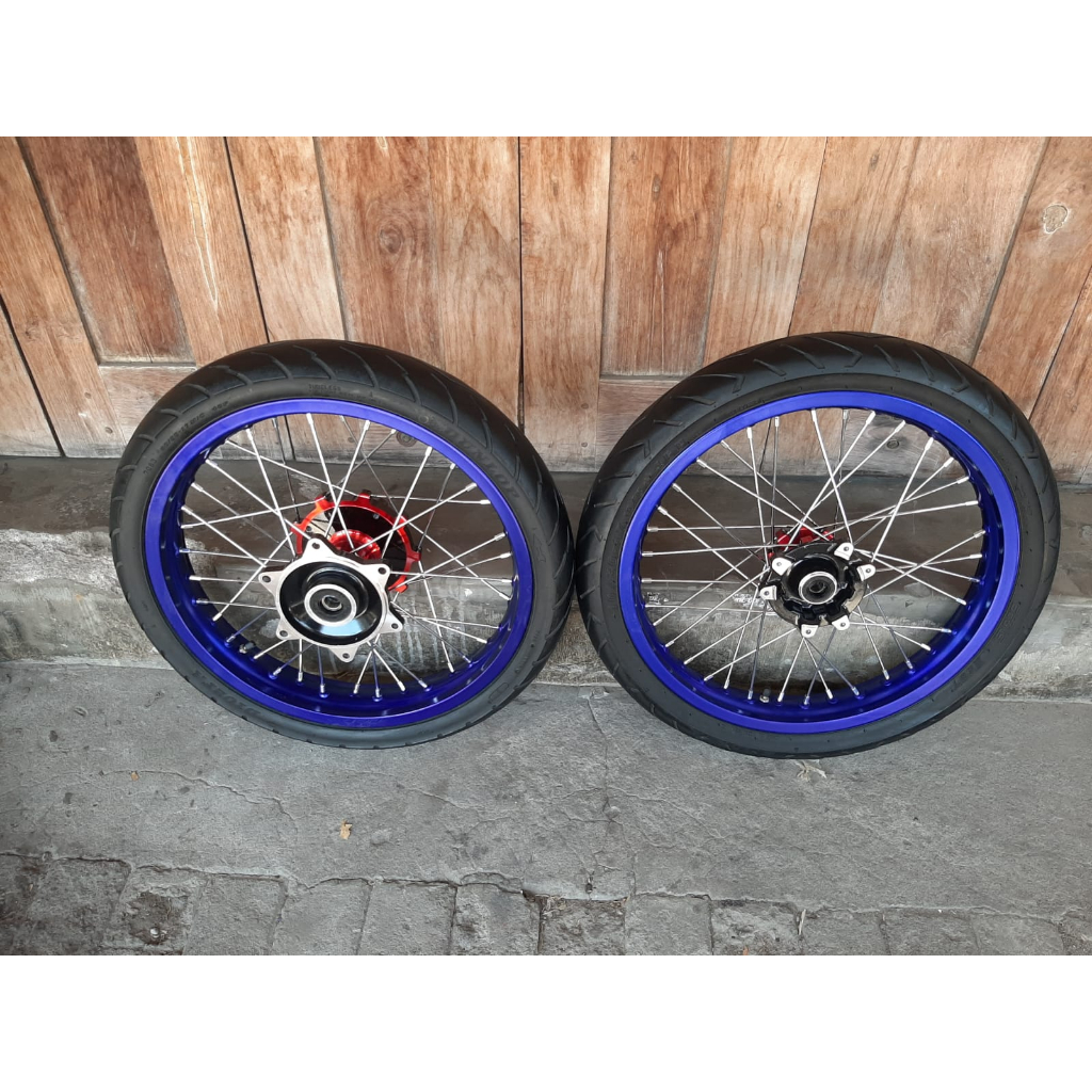 Wheelset Semi Cacing CRF Ring 17 Roda Set Velg Herex Ukur 140/160