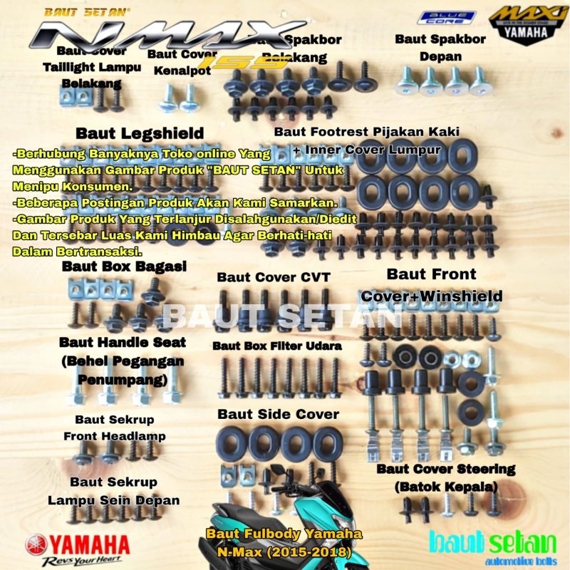 Baut Full Body Yamaha NMax 2015-2018/Baut FullSet Body Nmax