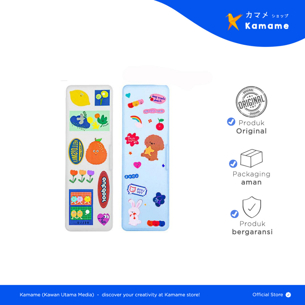 

Deli Pencil Pouch - Kotak Pensil Transparant Lucu DIY Sticker 71005 - Kamame