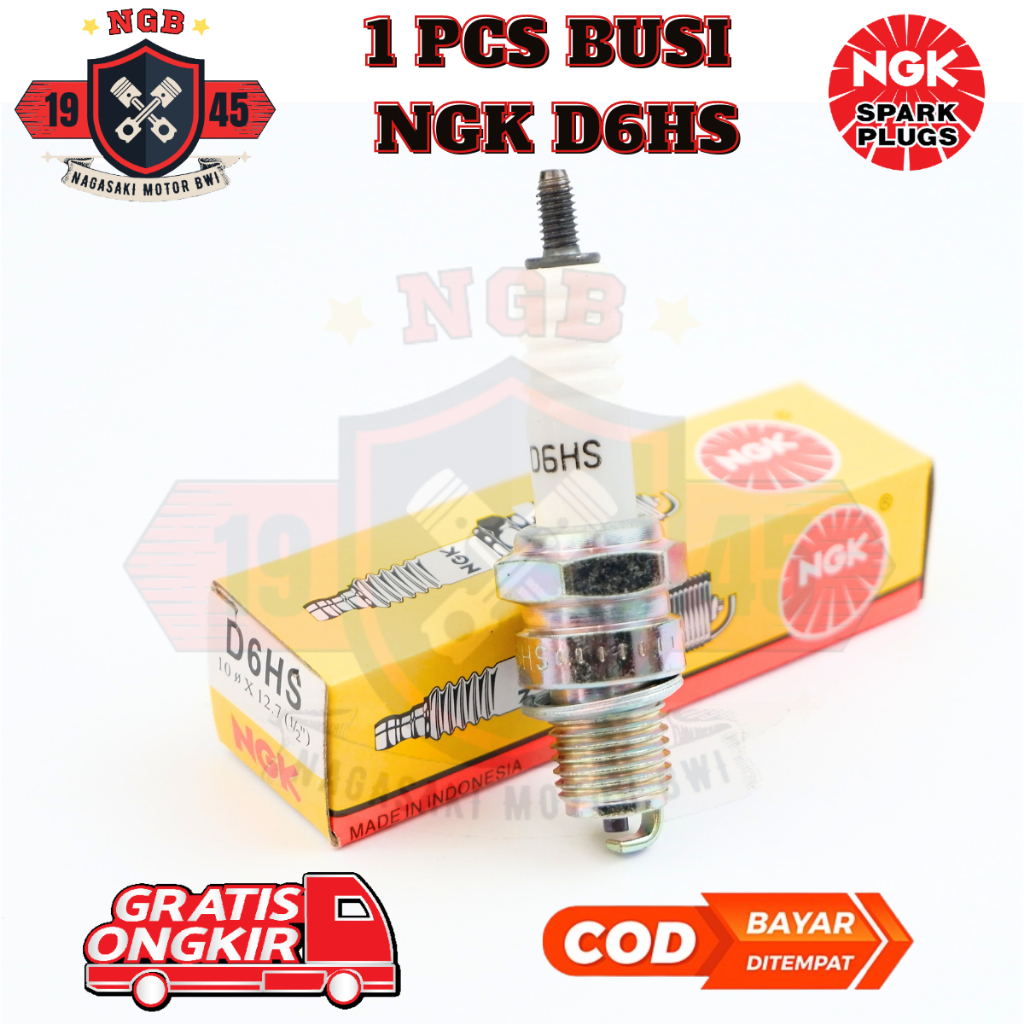 Busi NGK D6HS Drat besar - Honda C90 S90 S90Z C70