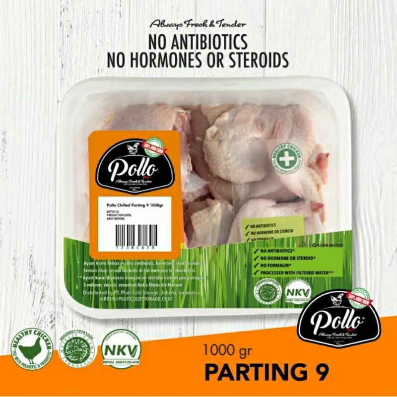 

Pollo Parting 9 - Ayam Probiotik parting 9 1kg