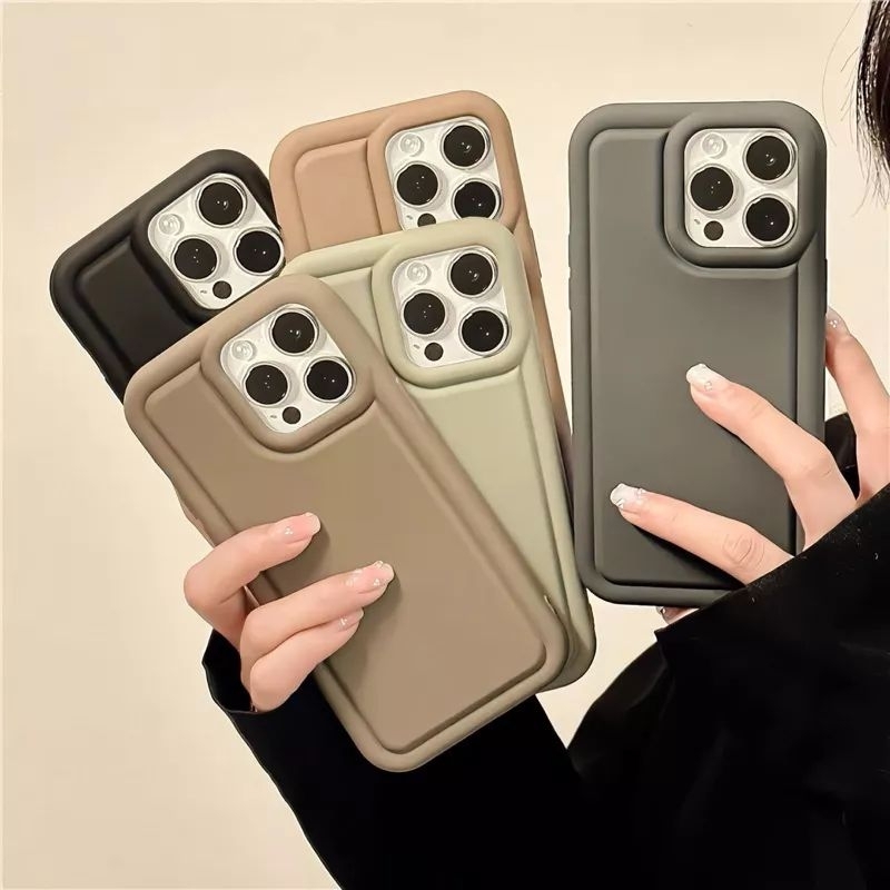 Korea INS Morandi color phone case case Matte Waena Solid Silky Tangan Merasa shockproof