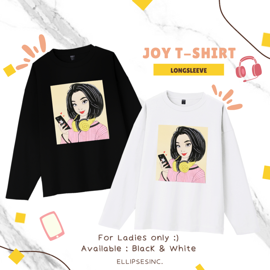 ELLIPSESINC Kaos Wanita Lengan Panjang Joy Tshirt