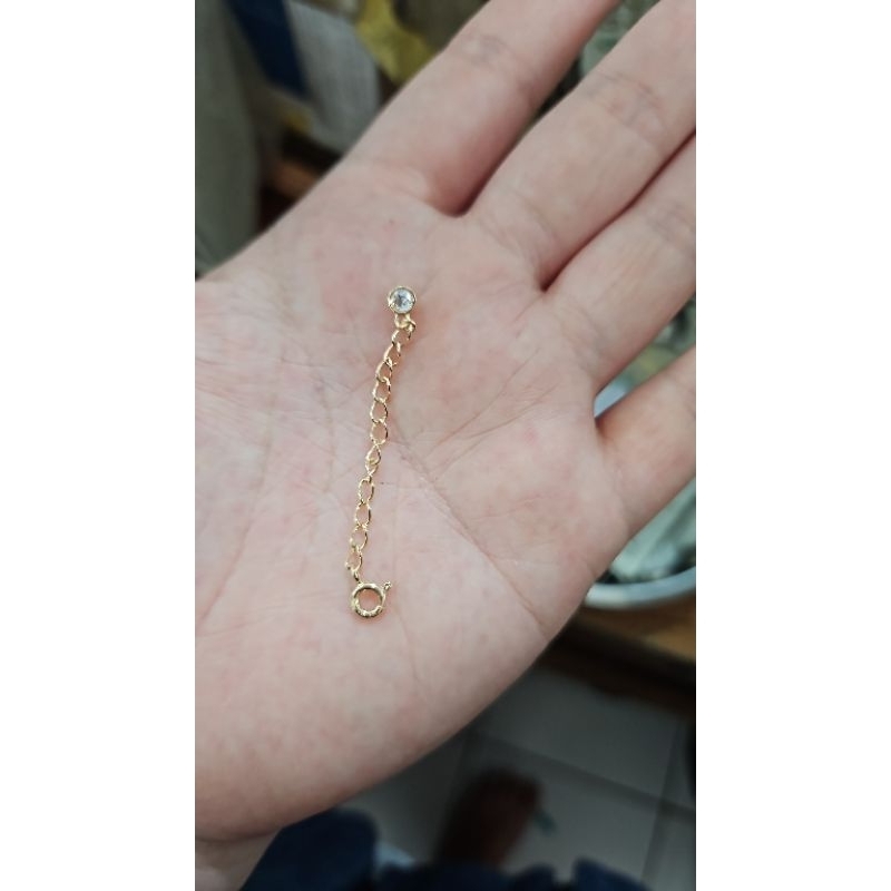 extension rantai cadangan gelang kalung emas asli 375 8k muda 5 cm 5cm