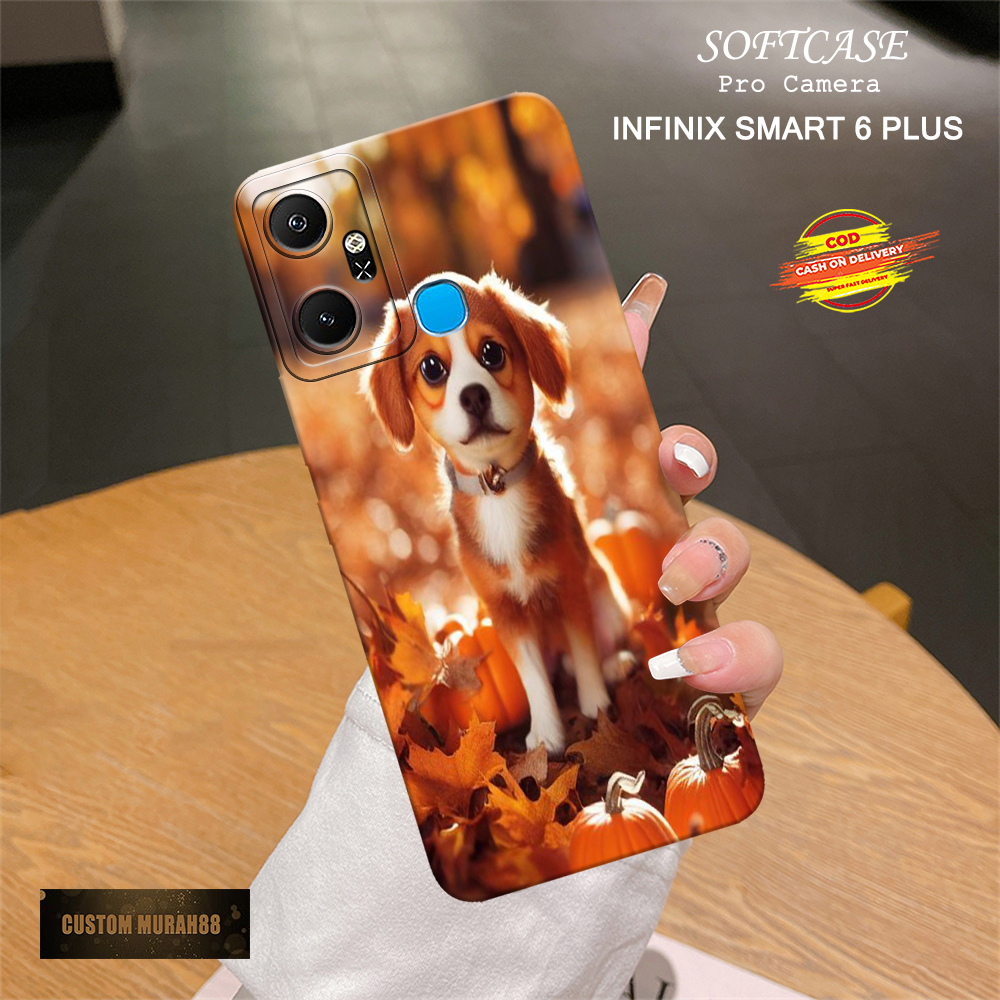 Case Infinix Smart 6 Plus - Fashion Case DOGS - Casing Hp Infinix Smart 6 Plus - Softcase Infinix Sm