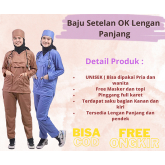 BAJU JAGA OKA DOKTER SUSTER PERAWAT / BAJU DINAS OKA LENGAN PANJANG