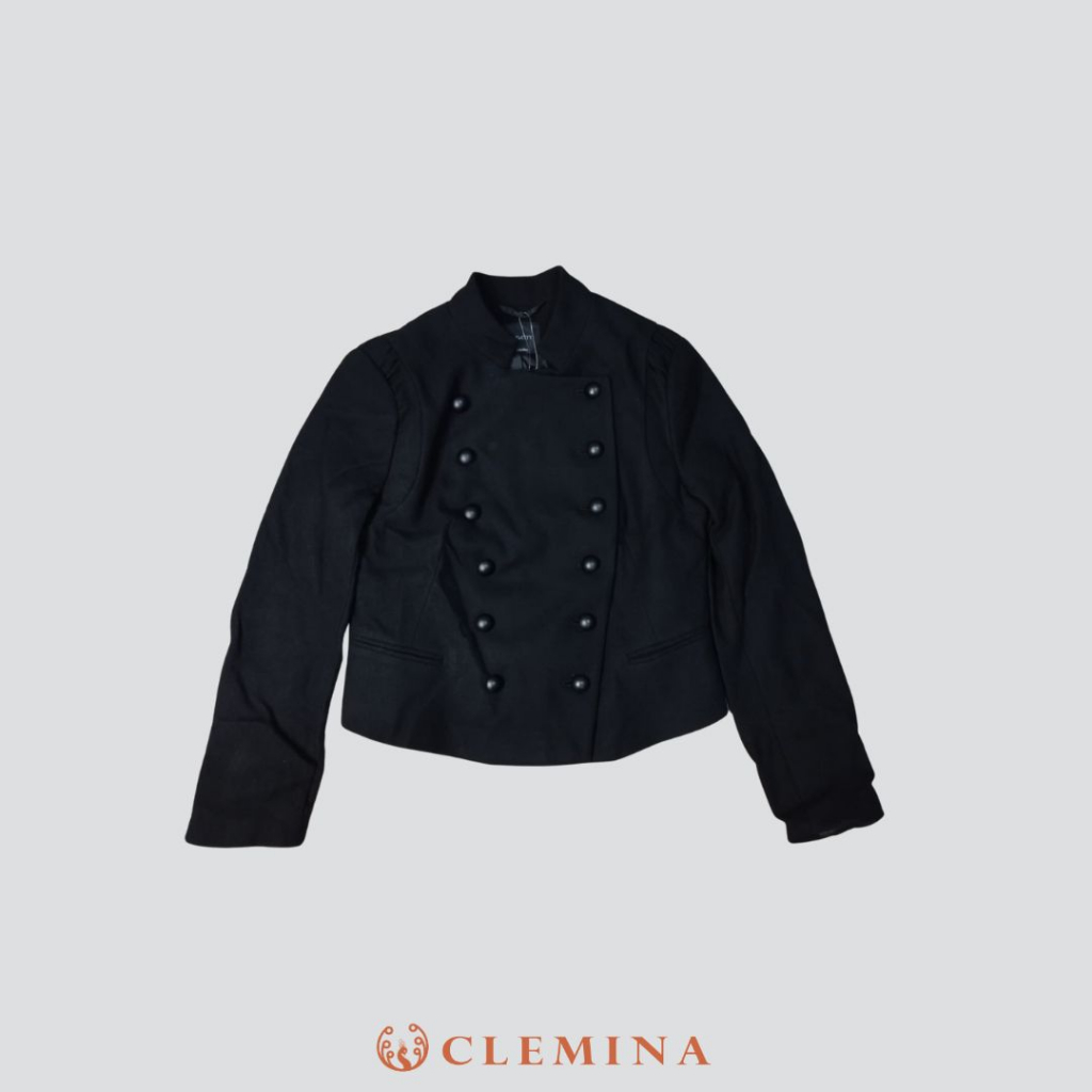 Blazer Jas  Pria/Wanita Unisex Warna Hitam Polos