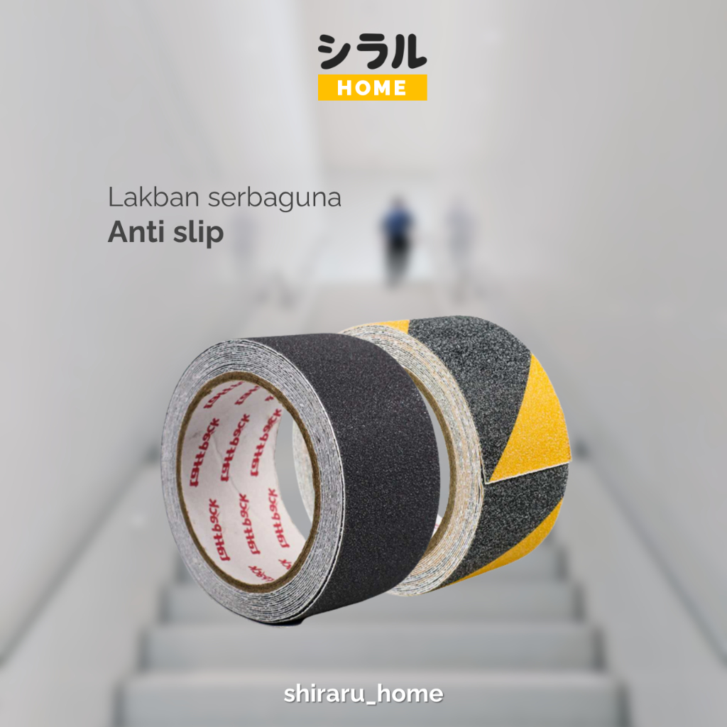 5 Meter Lakban Anti Slip / Selip Safety Grip Strong Traction Solatip Solasi Tape Anti Licin Tangga