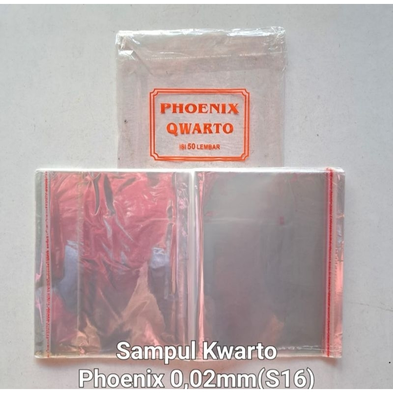 

SAMPUL BUKU PLASTIK OPP PREMIUM // 1 PACK SAMPUL PHOENIX QWARTO // SAMPUL BENING