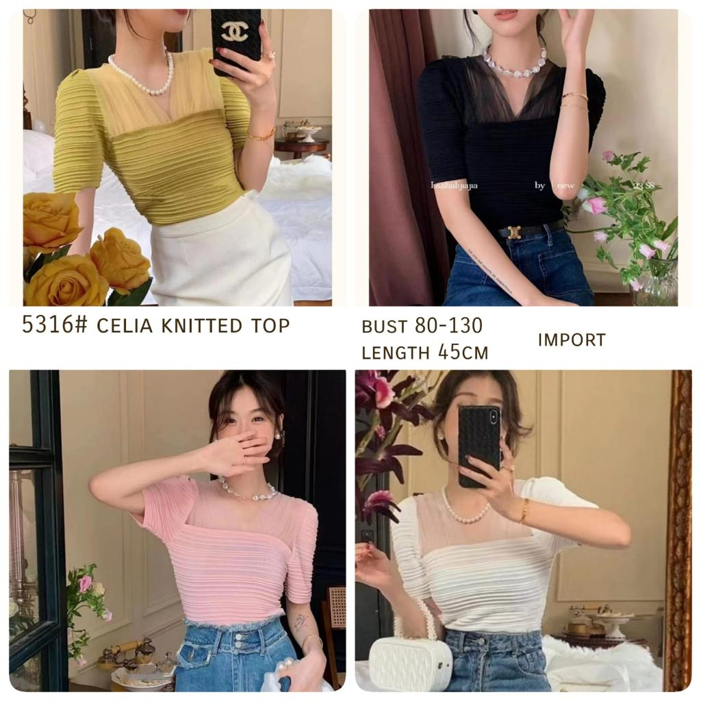 GROSIR FASHION 5316 Celia knitted top FASHION WANITA three m threem 3m 3ms TM