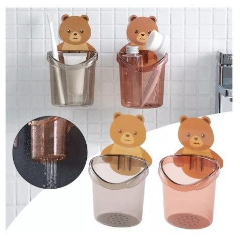 TOREDO Tempat Odol Sikat Gigi BERUANG / Tempat Sikat Gigi Gantung BERUANG / Rak Sikat Gigi Dan Odol