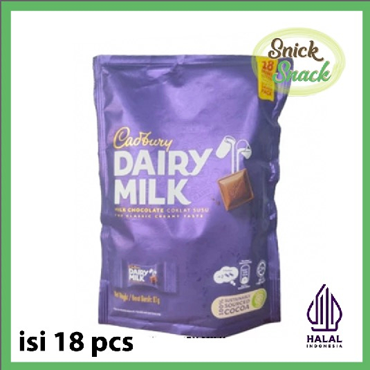 

Coklat Cadbury Dairy Milk Chocolate Share Pack isi 18 pcs 81gr Impor Malaysia