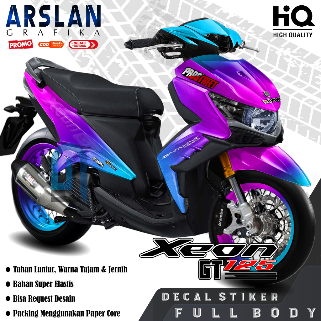 Decal Xeon GT 125 Full Body Stiker Xeon GT 125 Full Body Dekal Xeon GT 125 Full Body Variasi / Desai