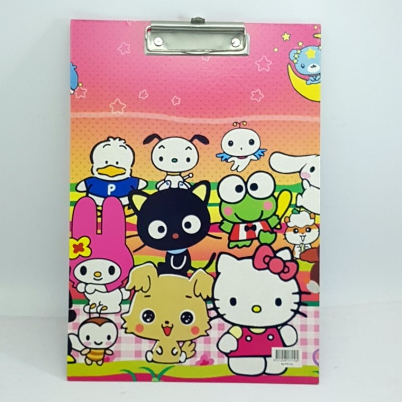 

Papan Dada Kayu/Papan Ujian 2 Sisi + White Board Hello Kitty