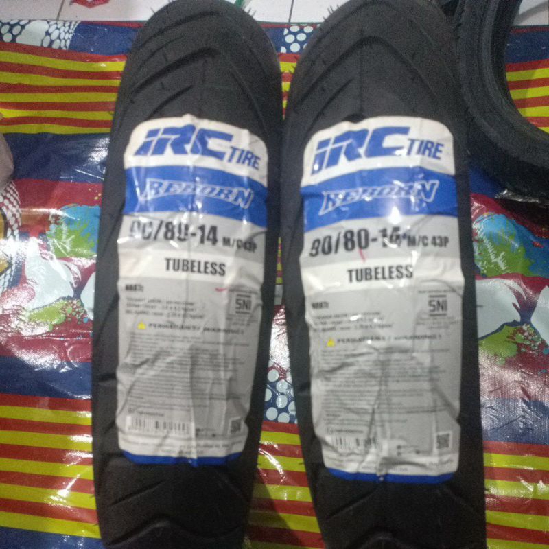 BAN MOTOR IRC NR87z REBORN 90/80 RING 14 TUBELES MATIC