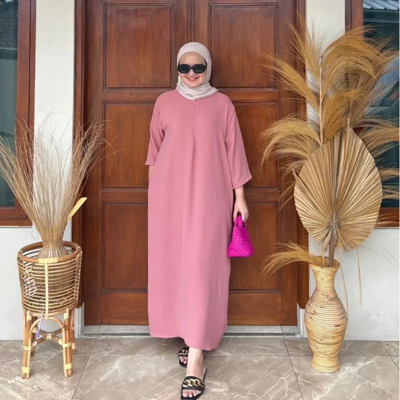cringkel polos, gamis cringkel,daster cringkel,daster kekinian,daster murah,gamis murah,ootd,fashion