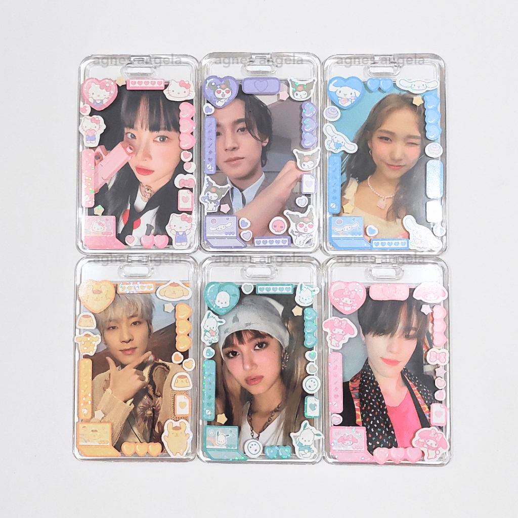 [DIY] Photocard holder deco Sanrio lanyard nametag Hello Kitty Cinnamoroll Pochacco Kuromi My Melody