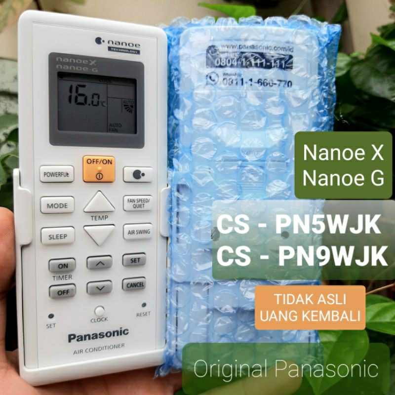 Remot Remote Ac Panasonic Original Nanoe X Nanoe G Untuk Type CS-PN5WKJ CS-PN9WKJ Bergaransi