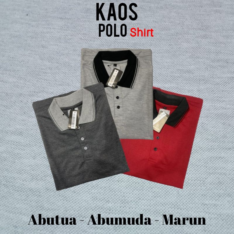 PAKET 3 PCS /BAJU KAOS KRAH POLOS PRIA DEWASA LENGAN PENDEK /TANGAN MANSET