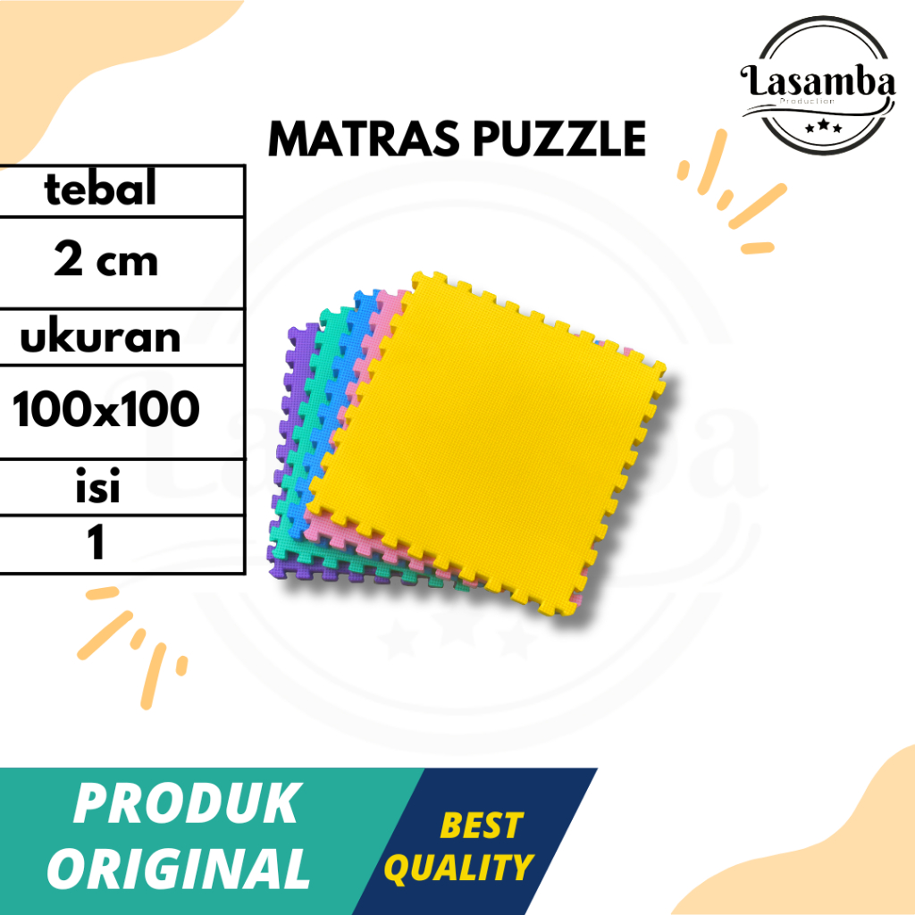 Matras Puzzle 100 x 100 Tbl 0,5 Cm isi 1 Pcs / Alas Lantai / Playmat