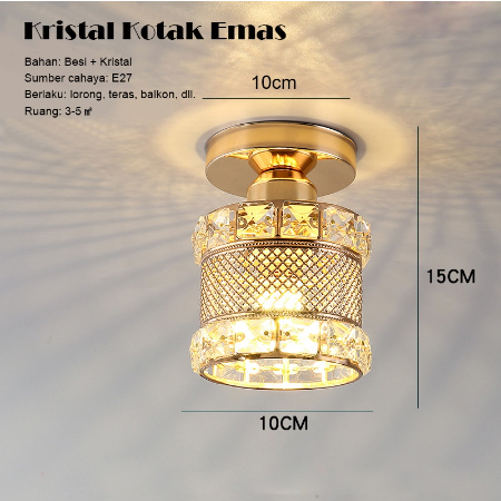 Mitsuyama_ Lampu Ruang Tamu Crystal Minimalis Lampu Plafon Kristal Gantung Mewah Ruang Tamu