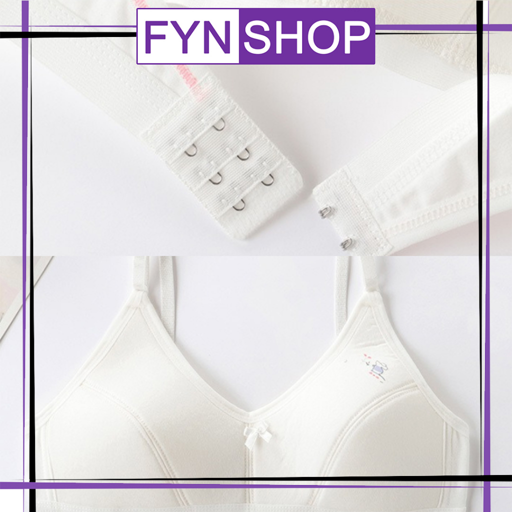 Fynshop ♛ UW120 Bra Remaja Dengan Pengait Tali Penyesuaian Pakaian Dalam Remaja Anak Perempuan