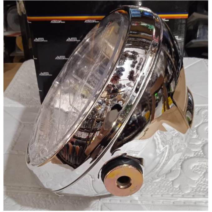 Kedok BATOK Lampu Depan Bulat Chroome 2008 Reflektif Lampu Vixion Old Chroomee
