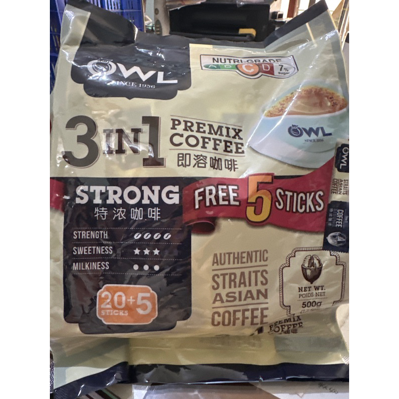 

OWL 3in1 premix coffee STRONG 25 sticks