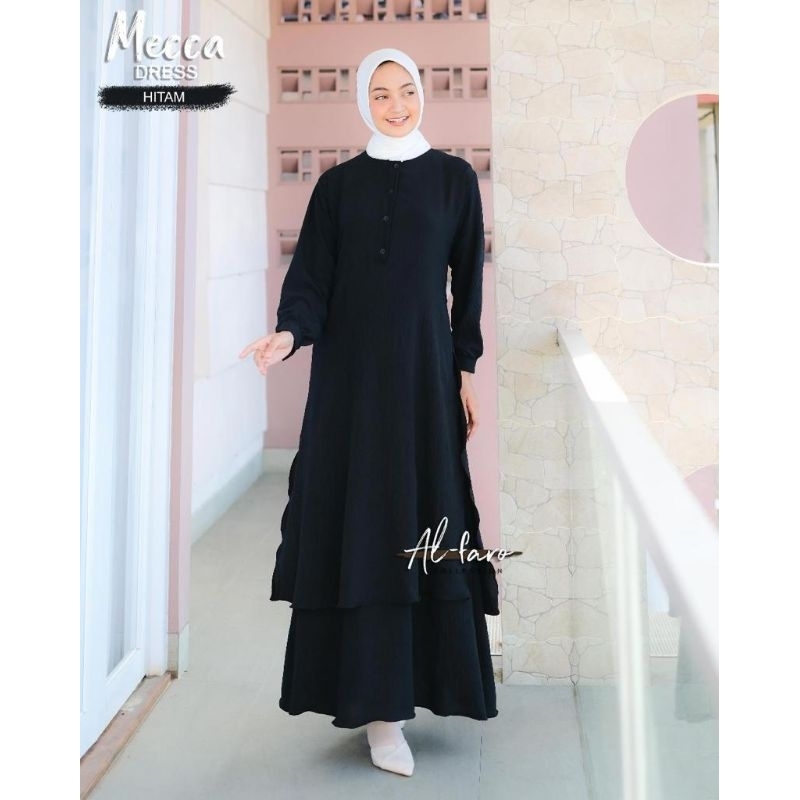 Gamis malay crinkle Mecca dress