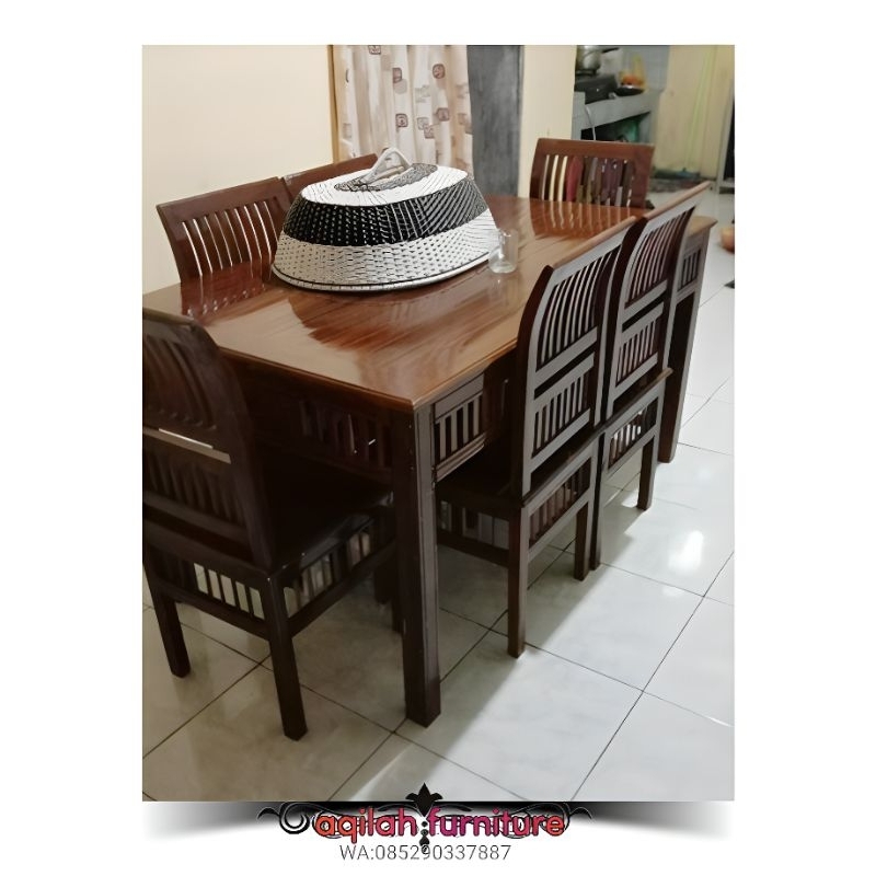 SET MEJA MAKAN MINIMALIS KURSI MAKAN KARTINI JATI JEPARA