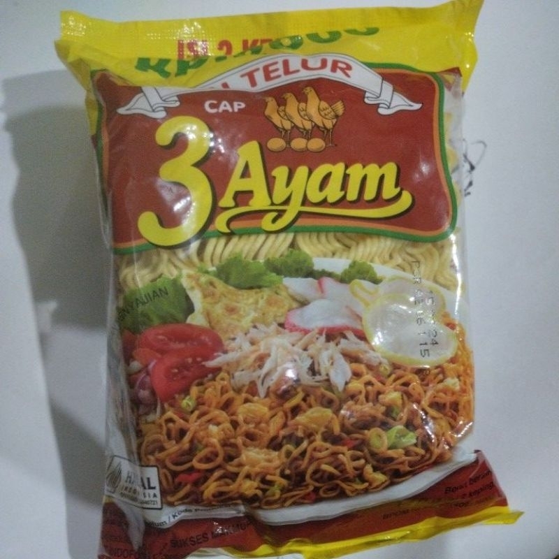 

mie telur cap 3 ayam isi 2 keping