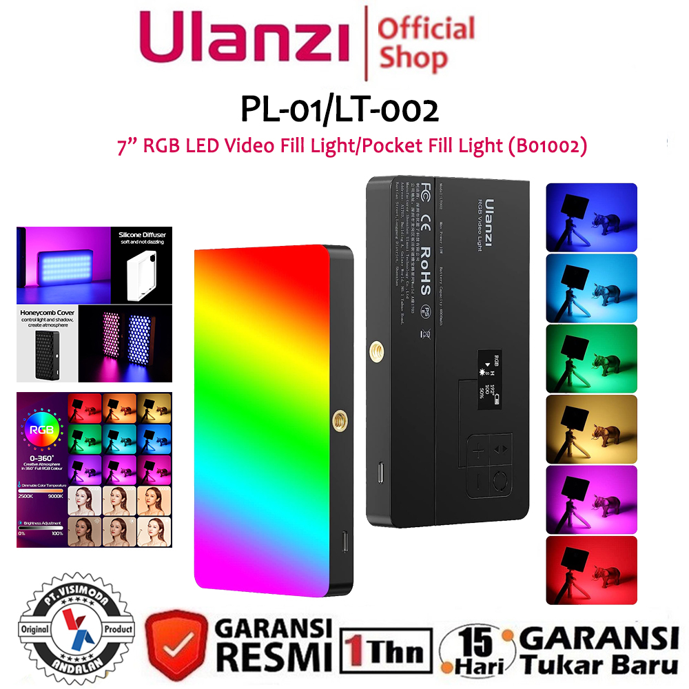 Ulanzi PL-01/LT-002 7inch Pocket RGB LED Video Fill Light (B01002)